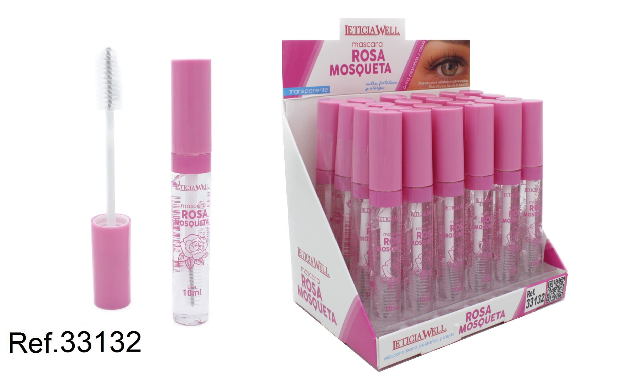 LETICIA WELL MÁSCARA ROSA MOSQUETA PARA PESTAÑAS Y CEJAS