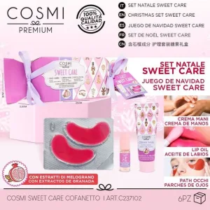 Cosmi premium sweet care lip oil crema de manos y parches oculares
