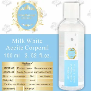 Aceite corporal kiss beauty olor milk white vainilla