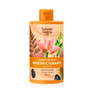 champus tulipan negro reestructurante de color cabello coloreado 400ml