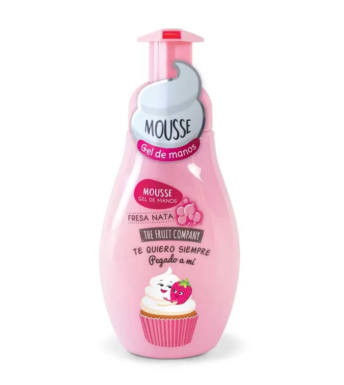 Mousse gel de manos fresas y nata the fruit company 250 ml