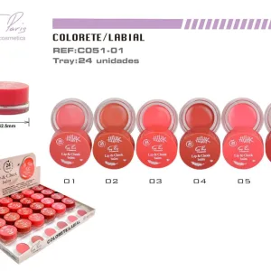 coloretes y labios balm 24 h