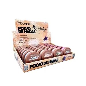 Polvos de hadas magic color shimmer con esponja aplicadora de ddonna