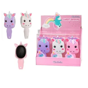 Cepillo unicornio en rosa o lila