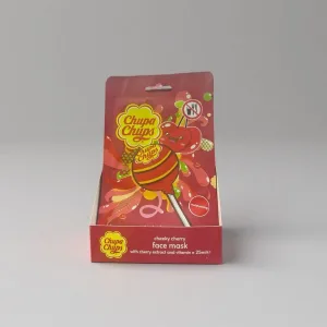 Mascarilla facial para niñas y adultos de cereza chupa chups