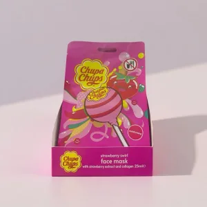 Mascarilla facial para niñas y adultos de fresa chupa chups