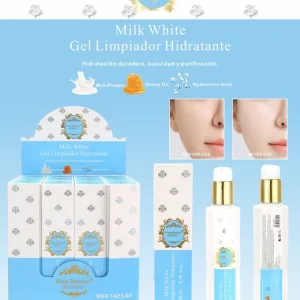 Gel limpiador hidratante 200 ml de milk white kiss beauty skin clinic