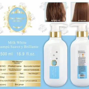 Champu suave y brillante milk white de kiss beauty esencia arabe