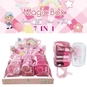 Set maleta de brillos labiales y color 6 en 1 para niñas