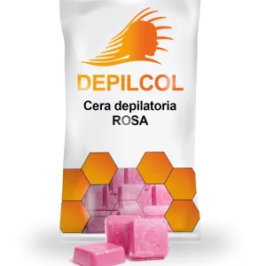 Cera profesional de con colofonias y cera de abejas de alta calidad testado bajo control dermatologico 1kilo color rosa