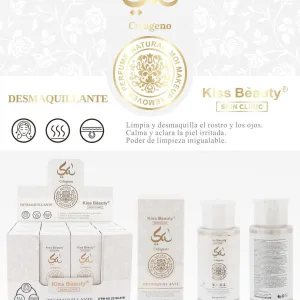 Desmaquillante con colageno con perfume  natural esencia arabe  kiss beauty skin clinic 180ML