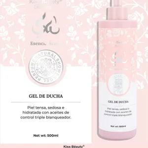 Gel de ducha piel tensa sedosa e hidratante con aceites de control triple blanqueador