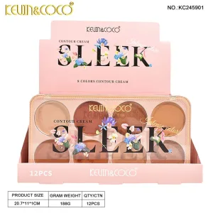 Contour cream 8 colores de kevin coco