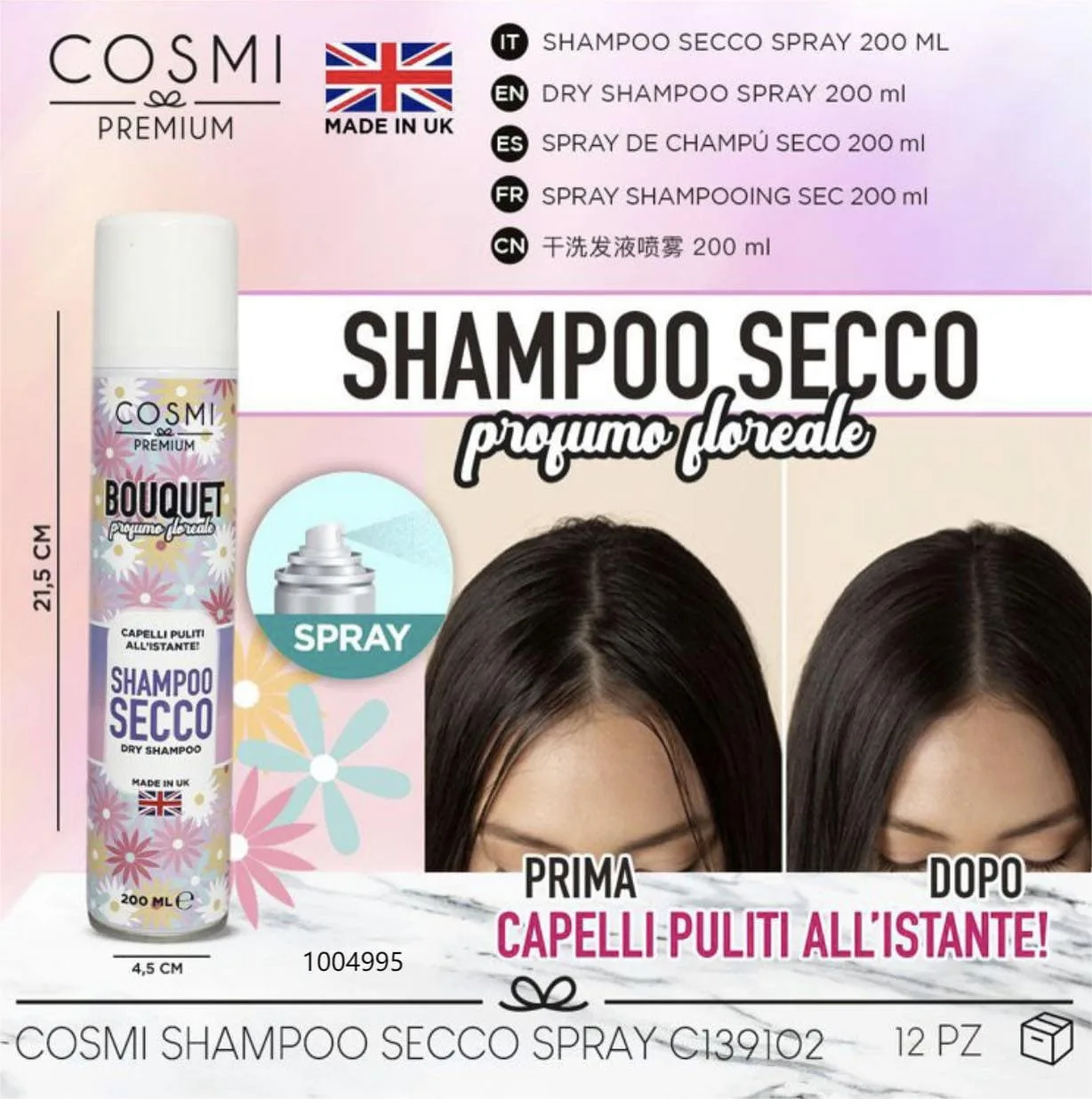 Shampoo seco de cosmi