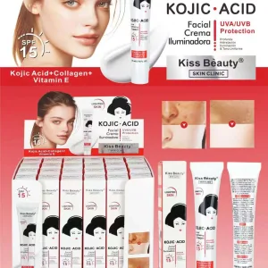 Crema iluminadora con collageno+vitamina E+kojic acido de kiss beauty lighten skin
